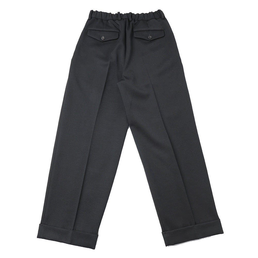 MARKAWARE - DOUBLE PLEATED WIDE TROUSERS ORGANIC WOOL GABARDINE