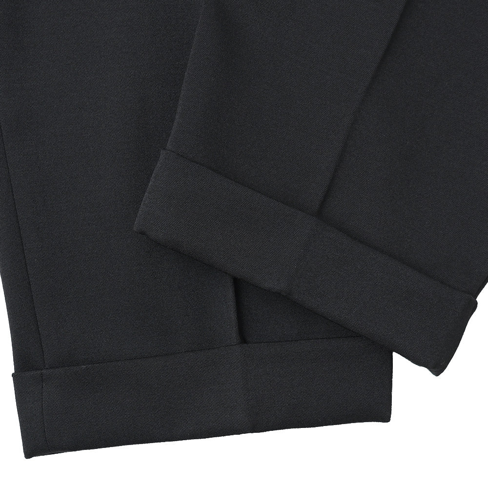DOUBLE PLEATED WIDE TROUSERS POLWARTH TUXEDO CLOTH