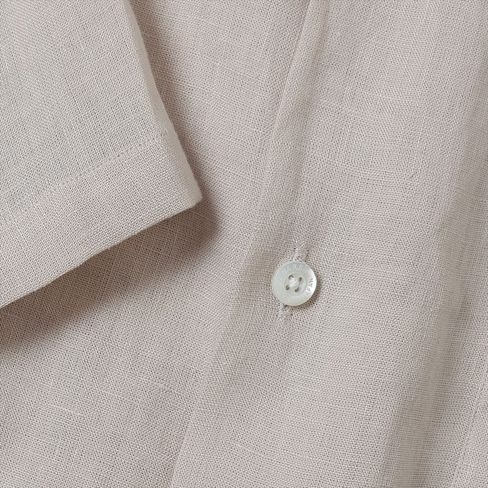 OPEN COLLAR S/S SHIRT HEMP