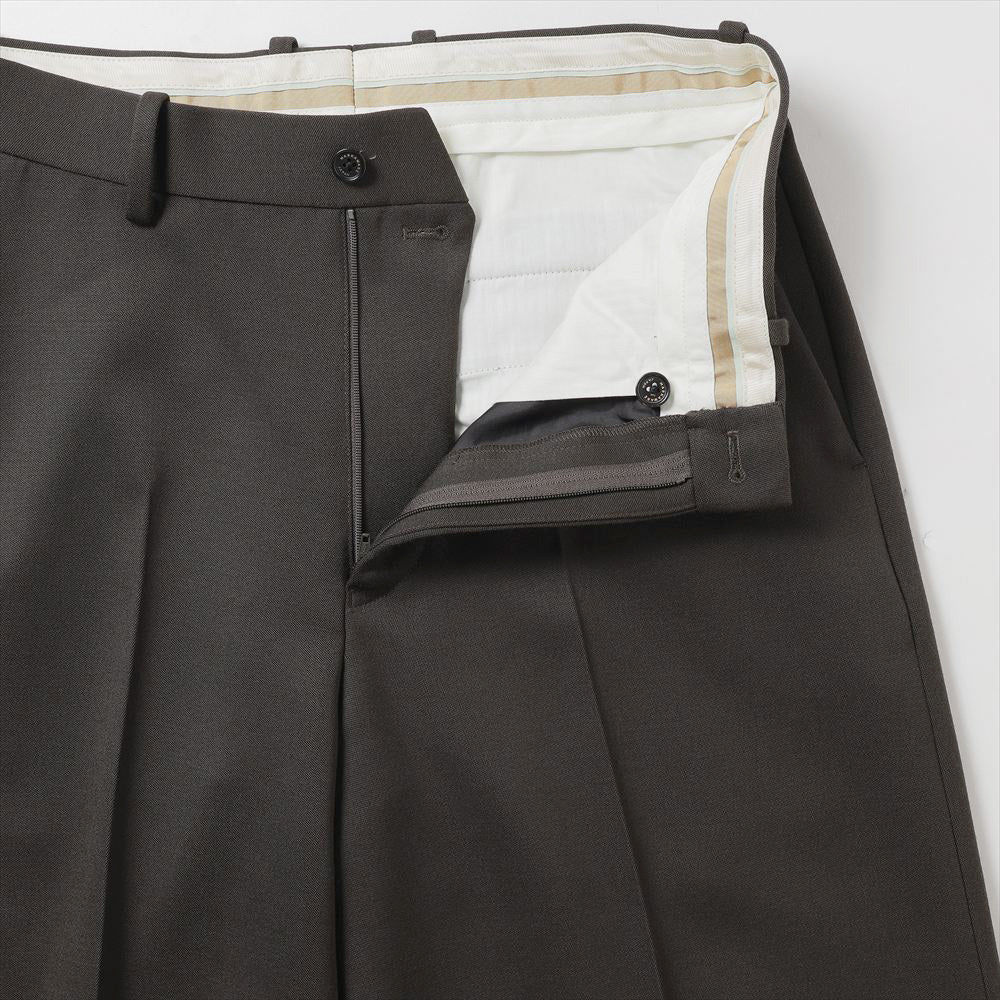 FLAT FRONT WIDE TROUSERS POLWARTH TUXEDO CLOTH