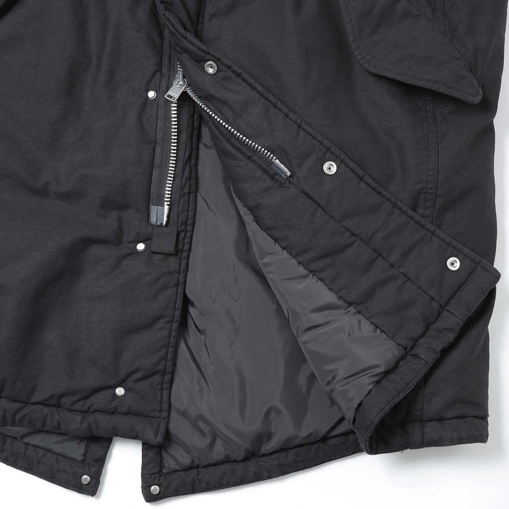 TROOPER PUFF COAT COTTON BACKSATIN PIGMENT DYE WITH WINDSTOPPER