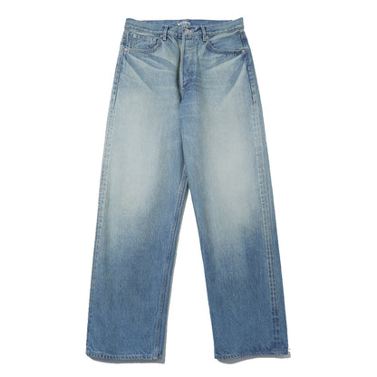 SELVEDGE FADED HEAVY DENIM WIDE PANTS
