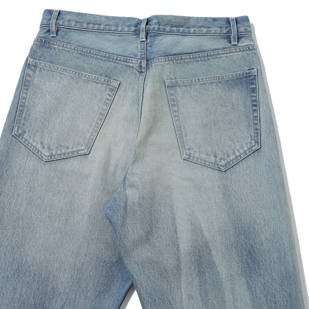 SELVEDGE FADED HEAVY DENIM WIDE PANTS