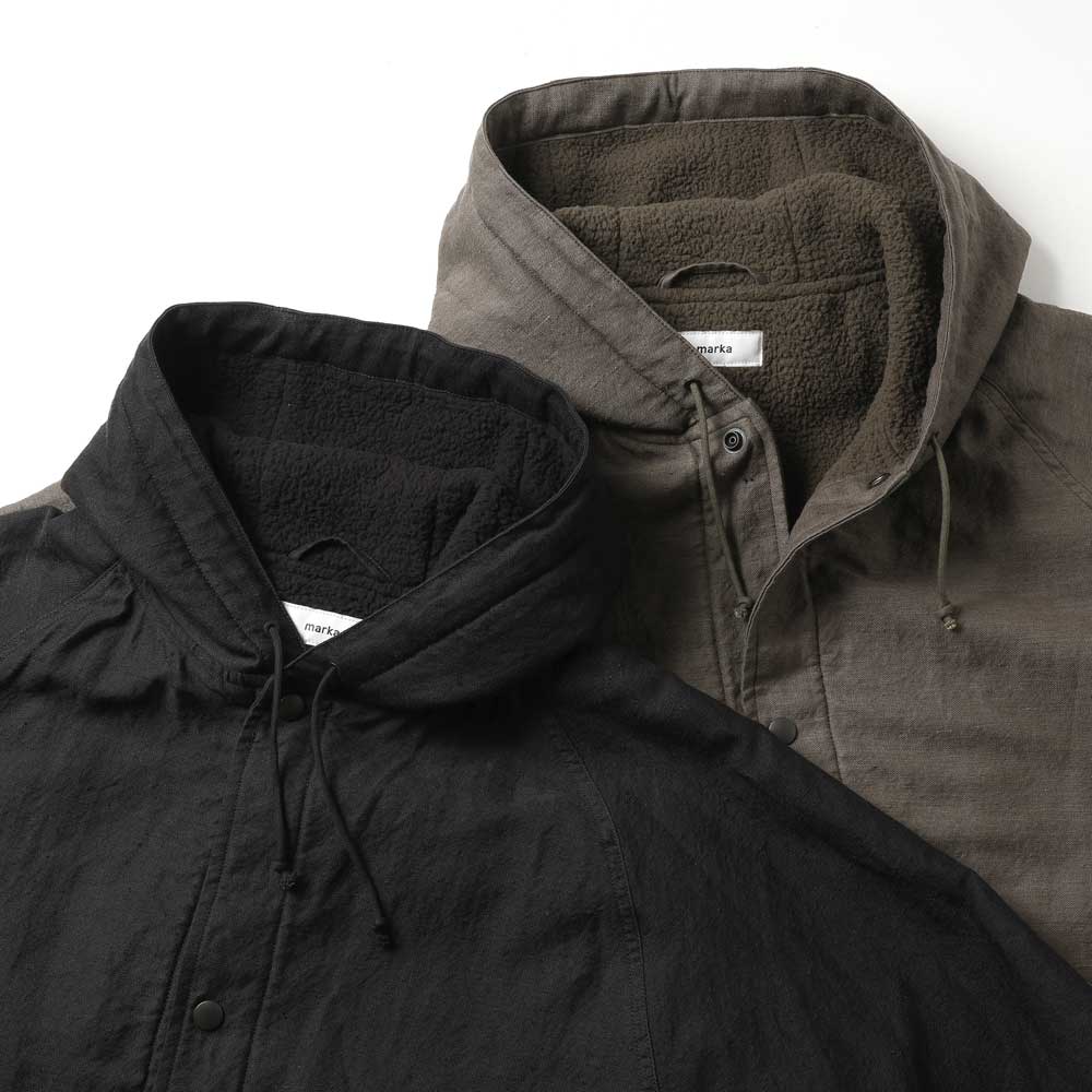 MILITARY PARKA WOOL LINEN MOLESKIN