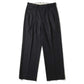 DOUBLE PLEATED STRAIGHT TROUSERS WOOL FLANNEL