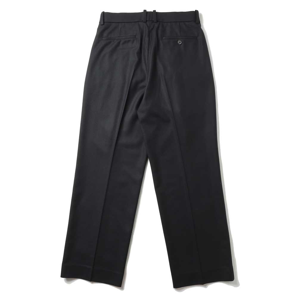 DOUBLE PLEATED STRAIGHT TROUSERS WOOL FLANNEL