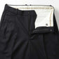 DOUBLE PLEATED STRAIGHT TROUSERS WOOL FLANNEL