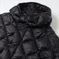 Ultra-lightweight diamond quilted outdoor down jacket and hoodie