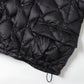 Ultra-lightweight diamond quilted outdoor down jacket and hoodie