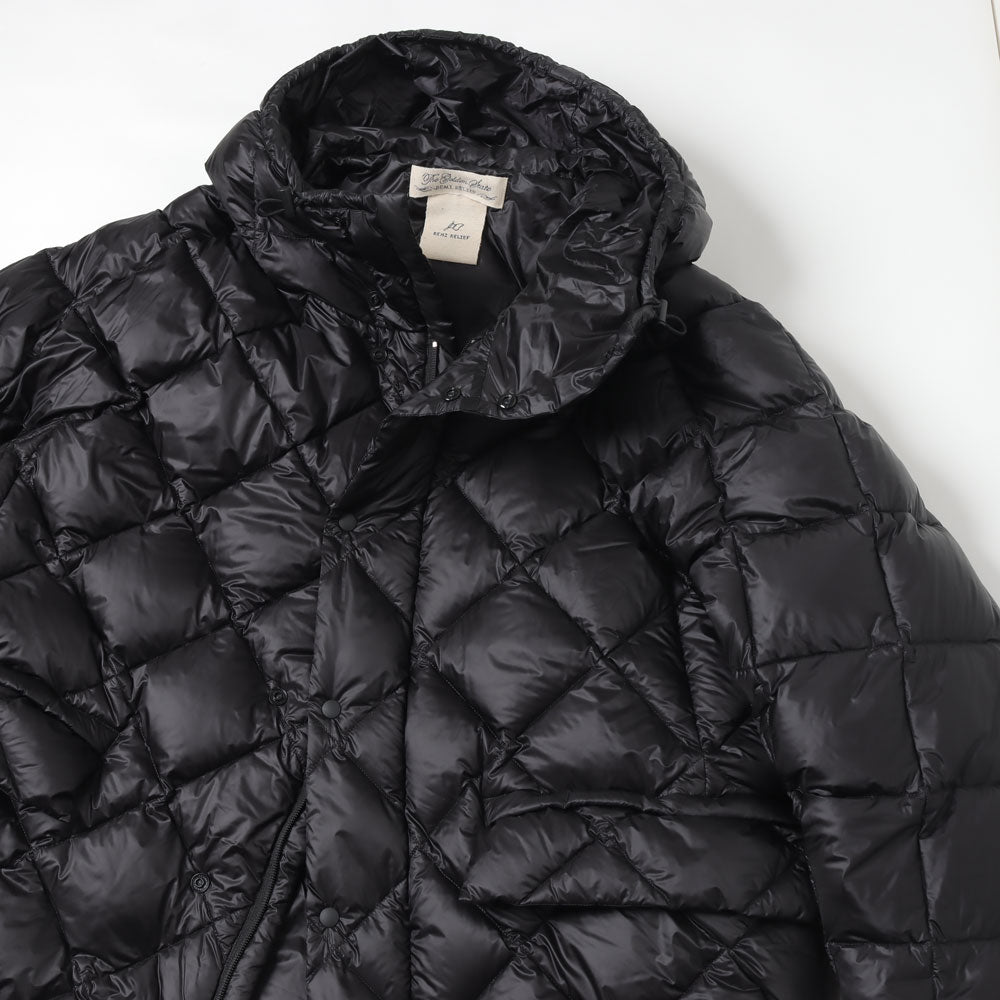Ultra-lightweight diamond quilted outdoor down jacket and hoodie