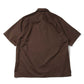 WASHED FINX TYPEWRITER OPEN COLLAR HALF SLEEVED SHIRT