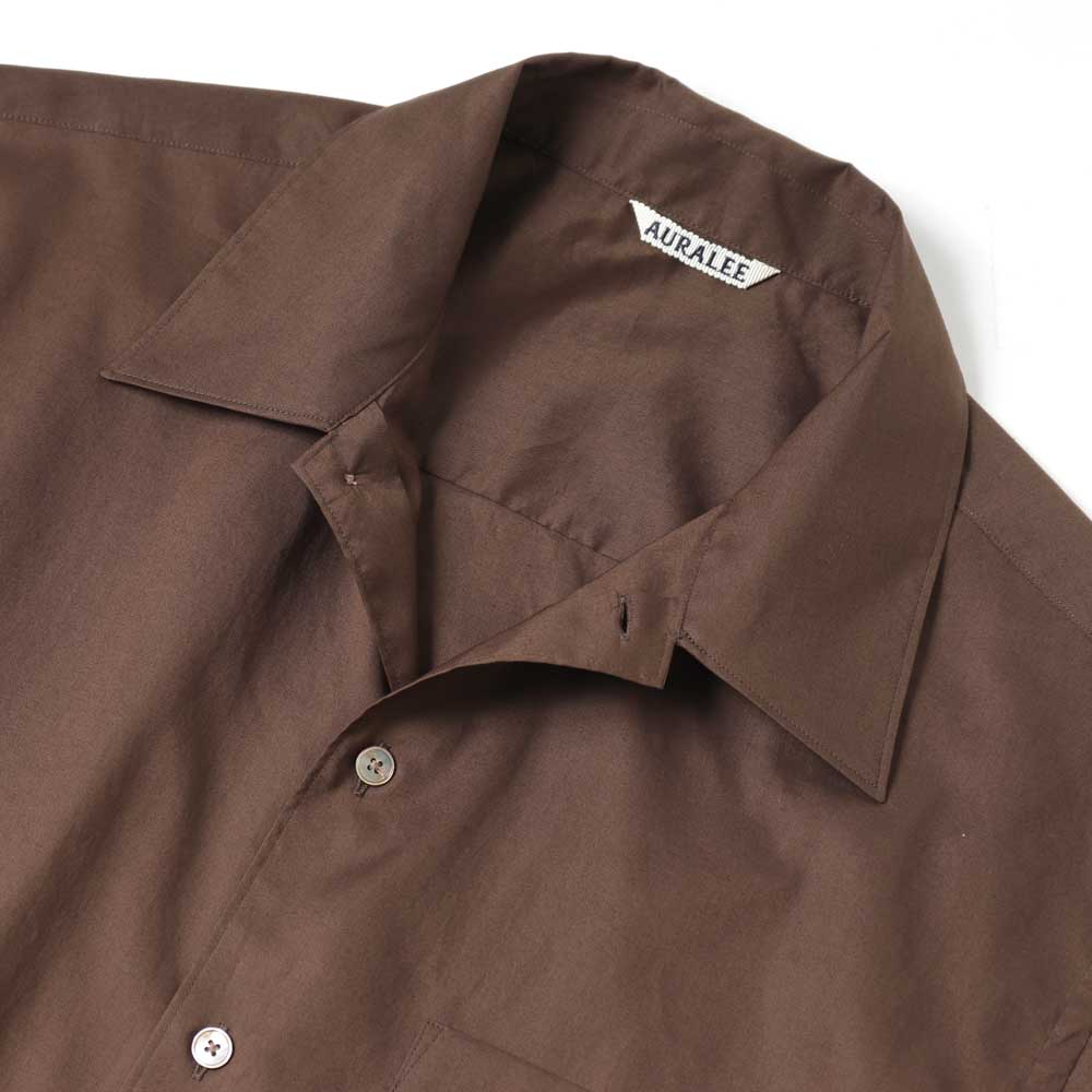 WASHED FINX TYPEWRITER OPEN COLLAR HALF SLEEVED SHIRT