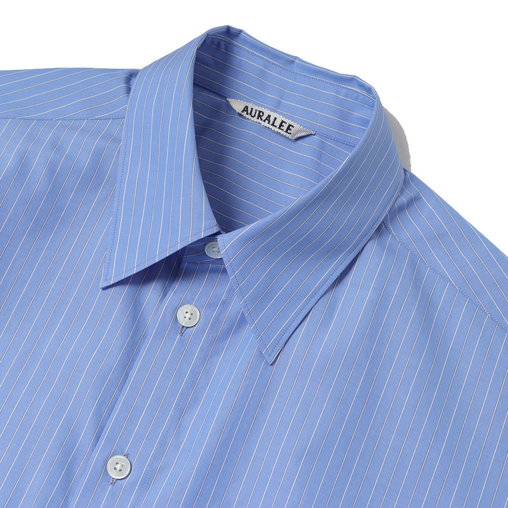 SUVIN HIGH COUNT CLOTH STRIPE HALF SLEEVED SHIRT