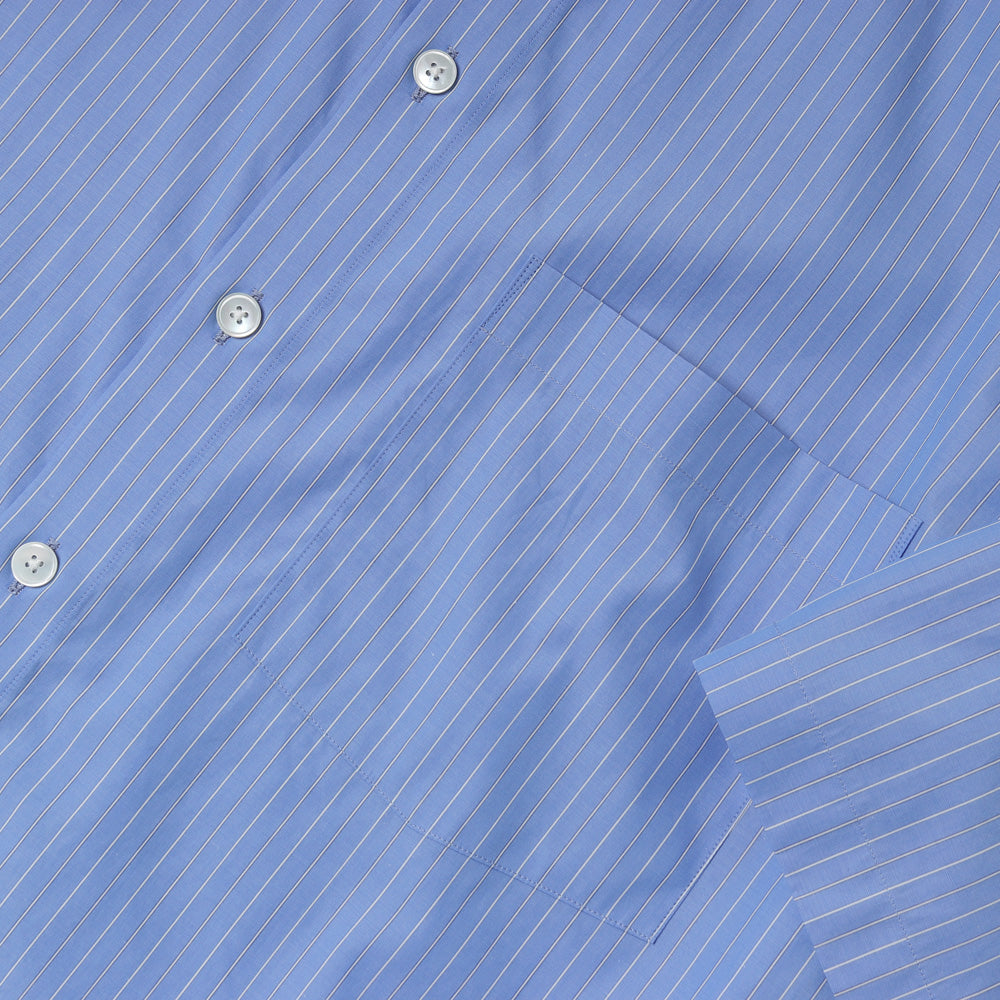 SUVIN HIGH COUNT CLOTH STRIPE HALF SLEEVED SHIRT