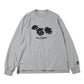 Printed Cross Crew Neck Long Sleeve T-Shirt - Flower 26ssmae