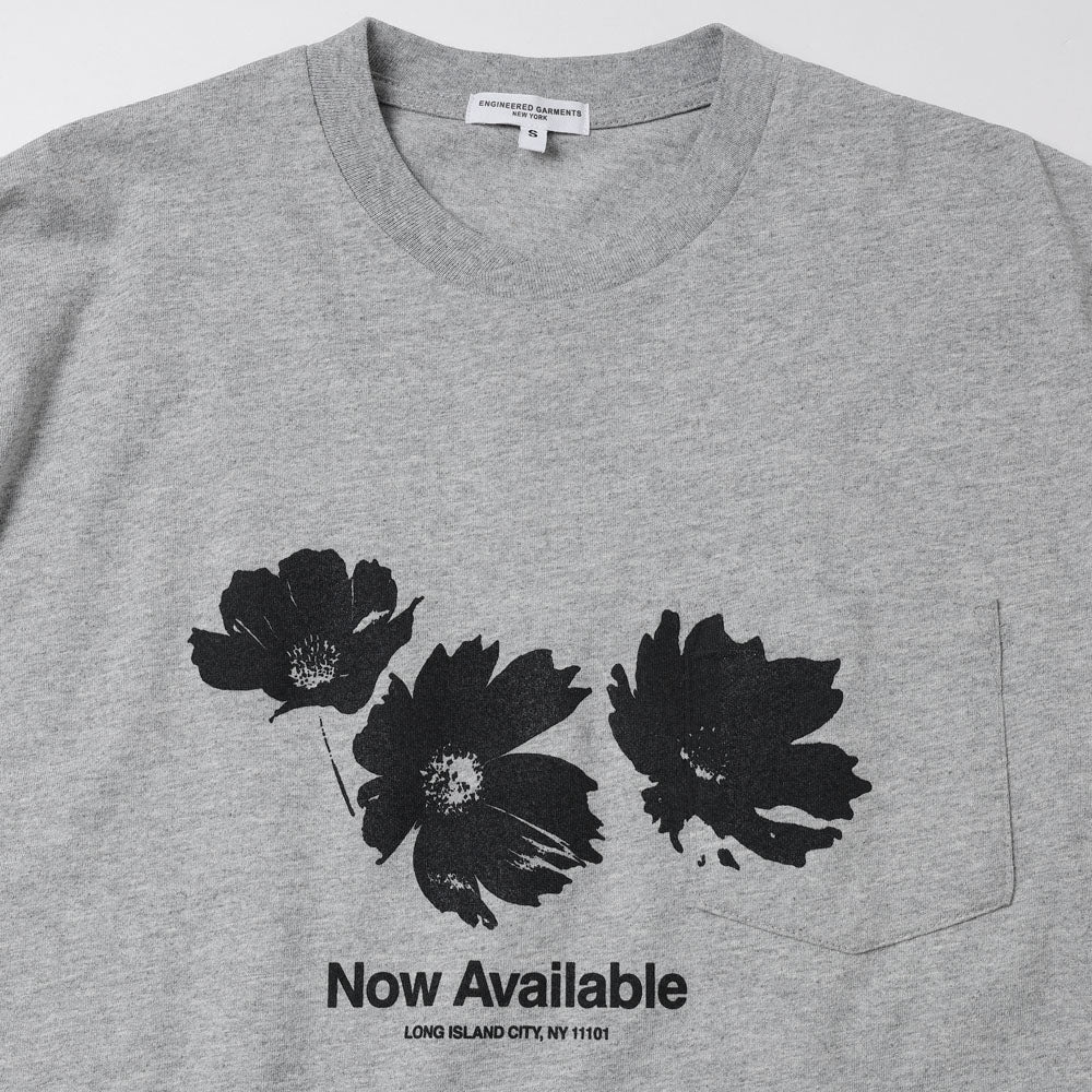 ENGINEERED GARMENTS Printed Cross Crew Neck L/S T-shirt (SW135