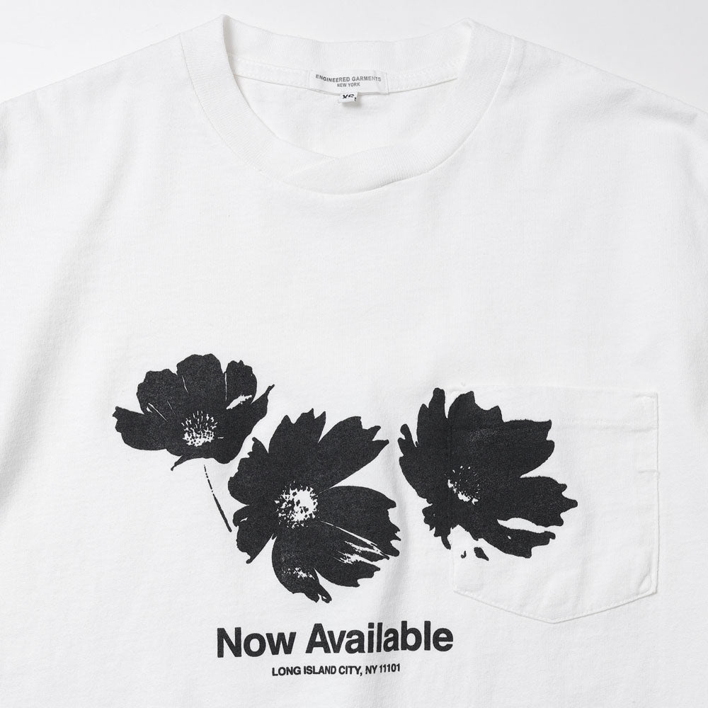 Printed Cross Crew Neck Long Sleeve T-Shirt - Flower 26ssmae