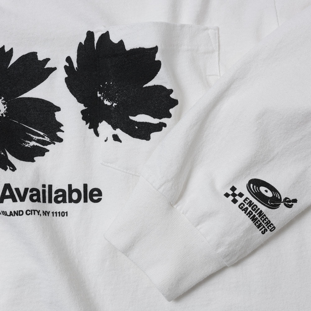 Printed Cross Crew Neck Long Sleeve T-Shirt - Flower 26ssmae