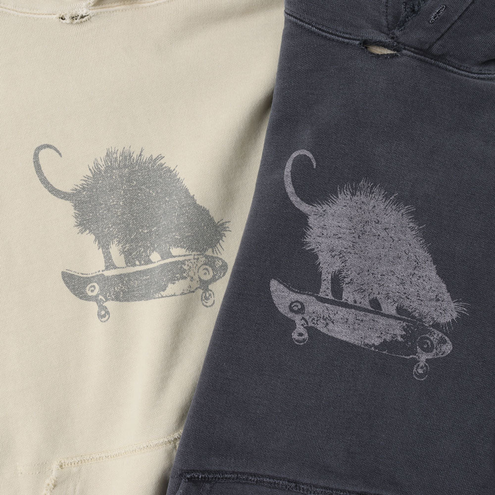 Double SP processed fleece hoodie (SKATE)