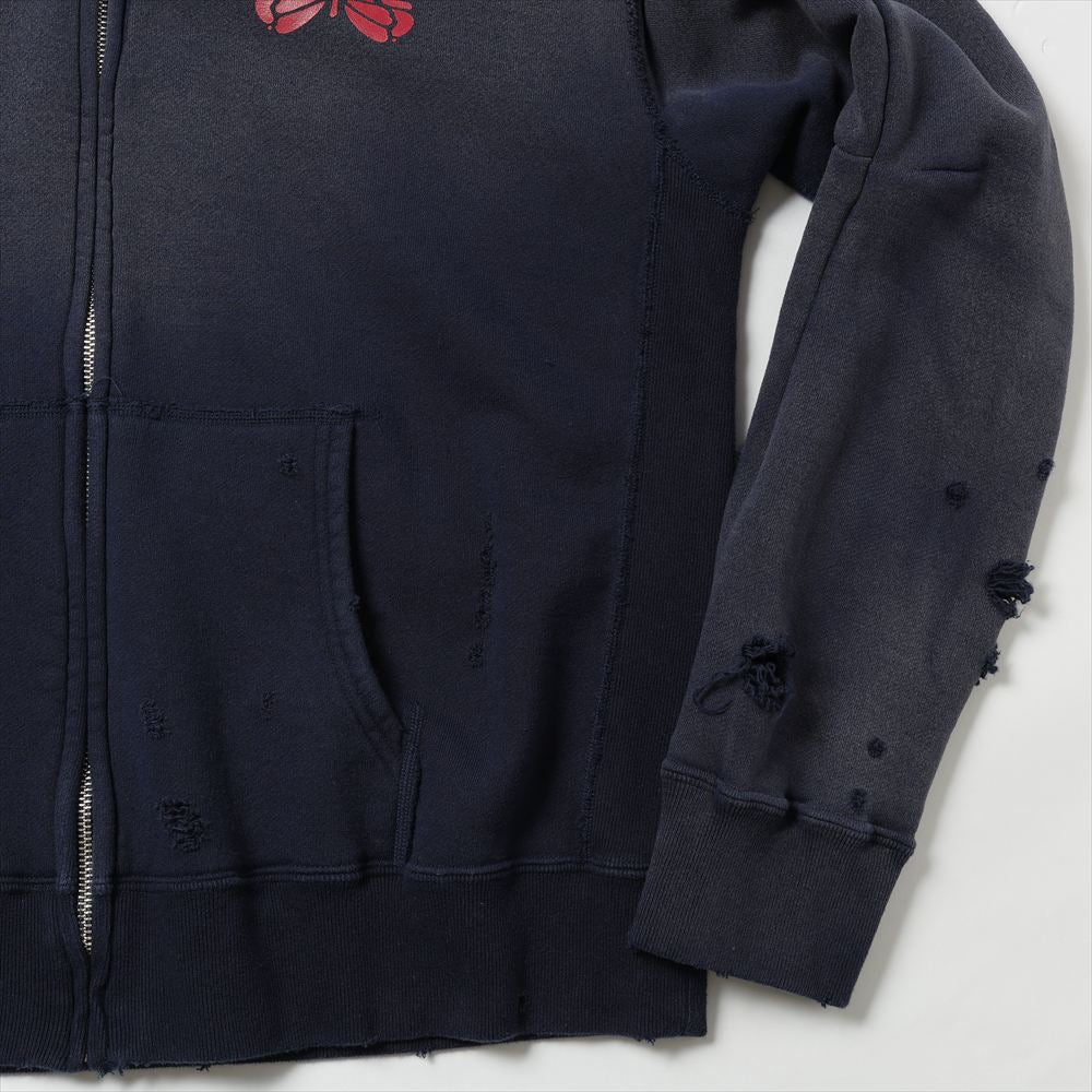 Deconstructed Zipped Sweat