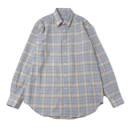 AIRY WOOL CHECK SHIRT