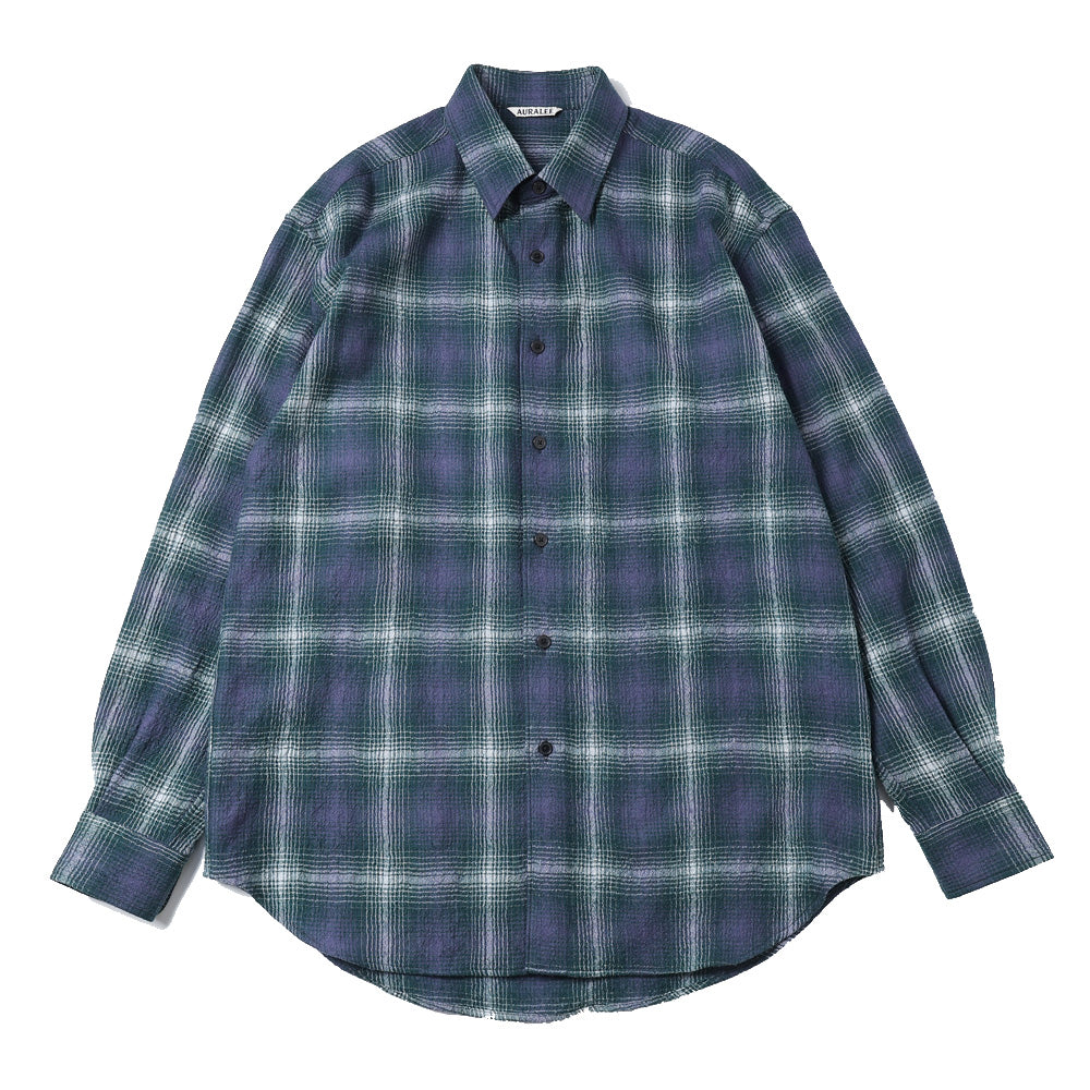AIRY WOOL CHECK SHIRT