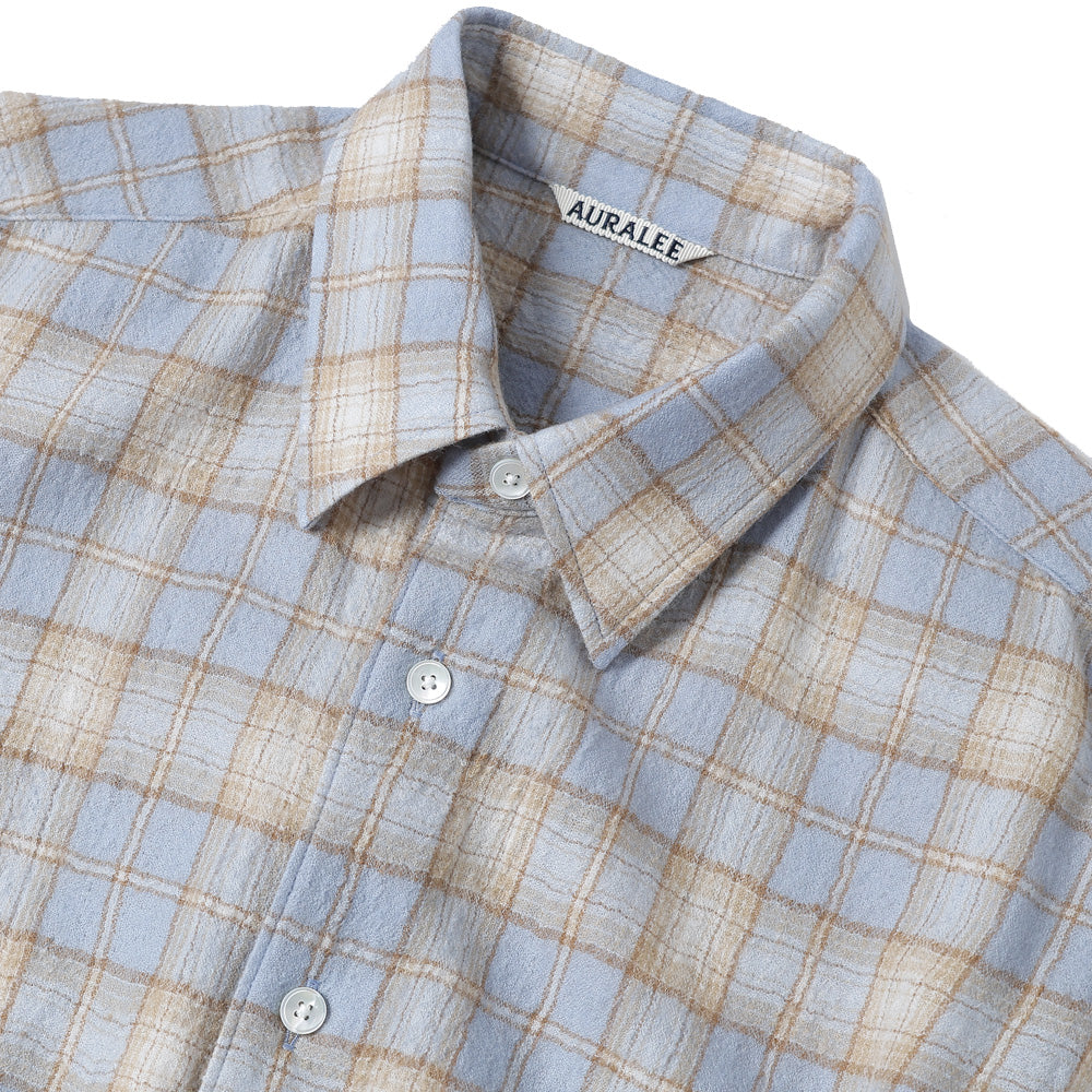 AIRY WOOL CHECK SHIRT
