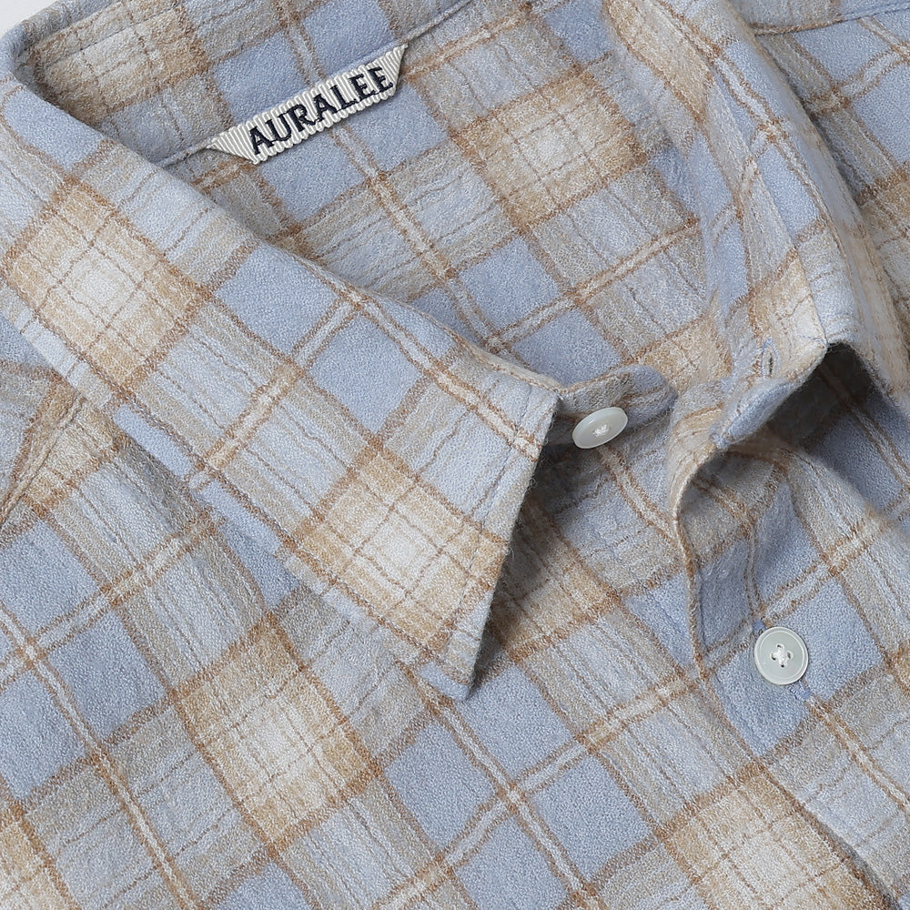 AIRY WOOL CHECK SHIRT
