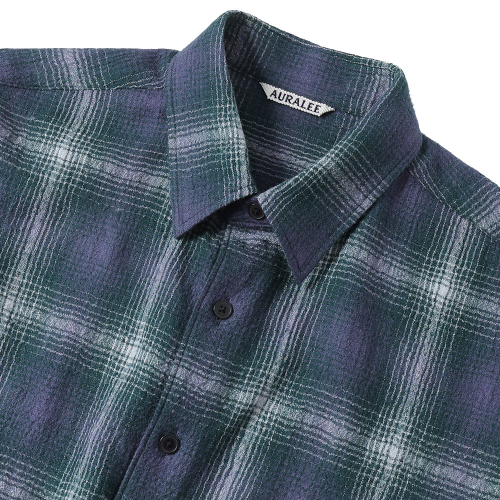 AIRY WOOL CHECK SHIRT