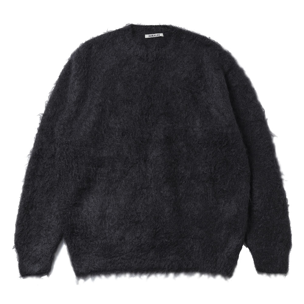 BRUSHED SUPER KID MOHAIR KNIT P/O