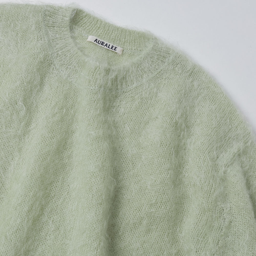 BRUSHED SUPER KID MOHAIR KNIT P/O