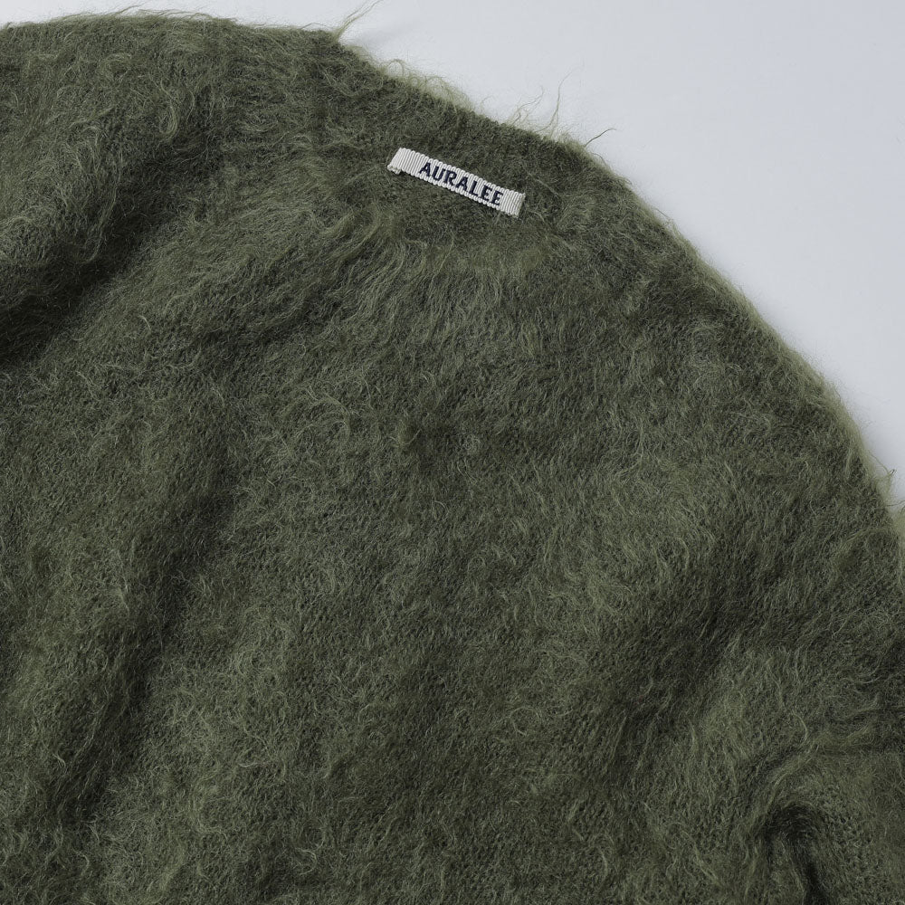 BRUSHED SUPER KID MOHAIR KNIT P/O