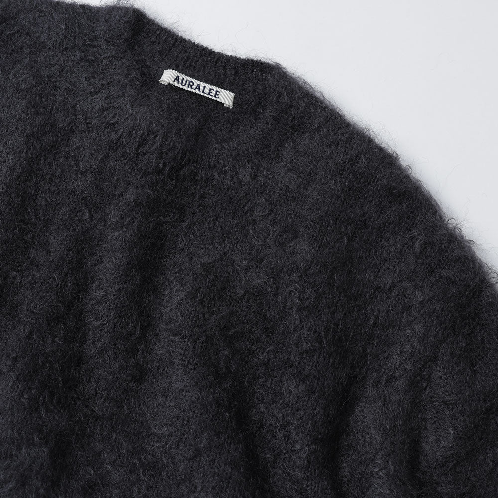 BRUSHED SUPER KID MOHAIR KNIT P/O