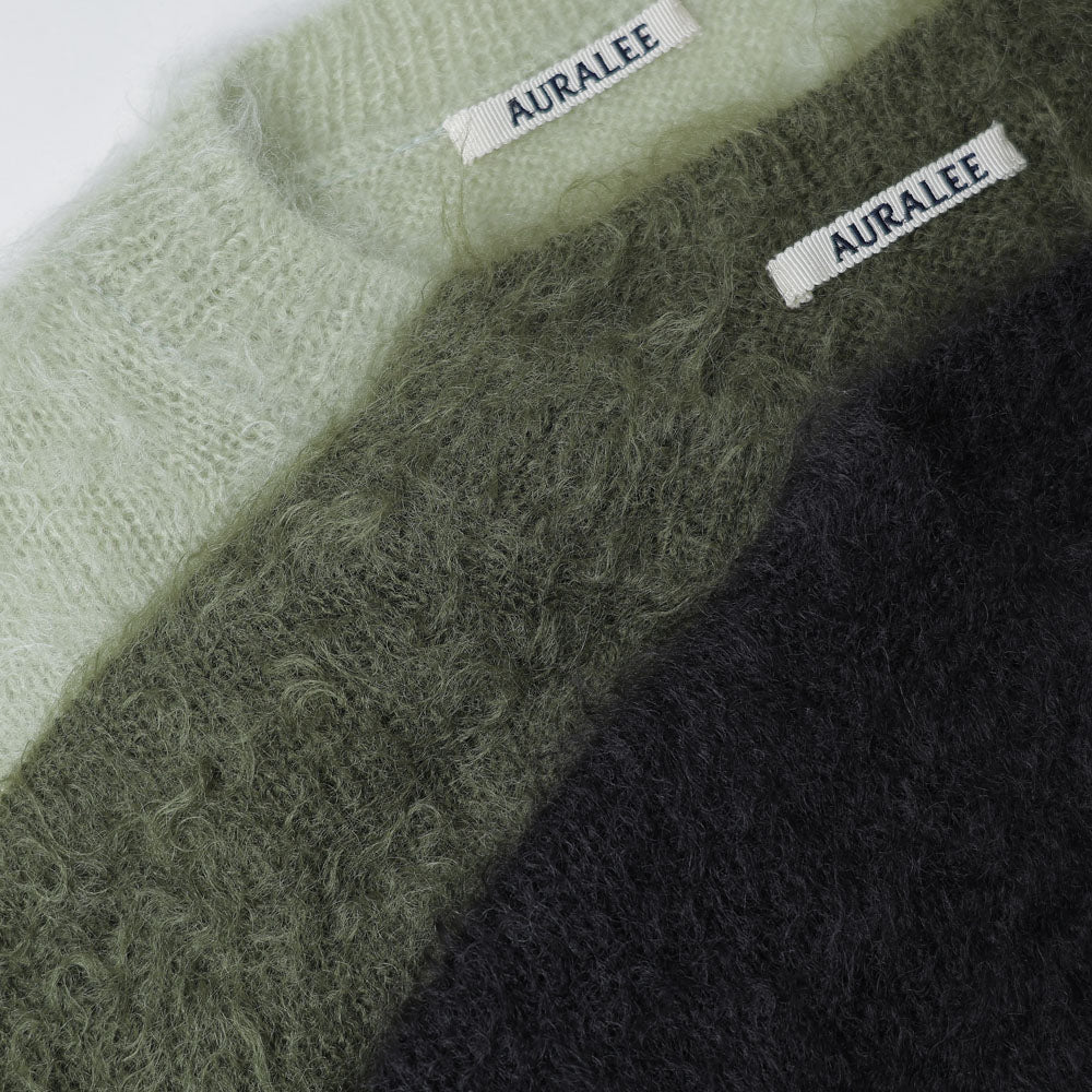 BRUSHED SUPER KID MOHAIR KNIT P/O