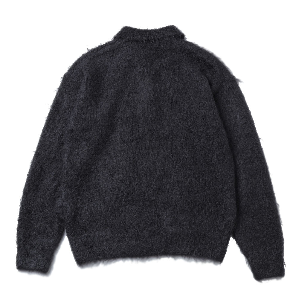 BRUSHED SUPER KID MOHAIR KNIT POLO