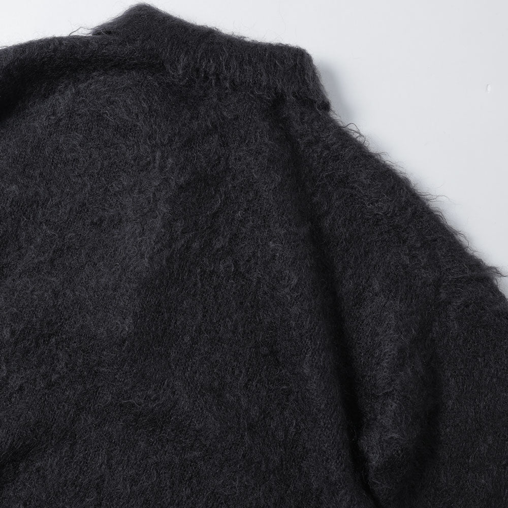 BRUSHED SUPER KID MOHAIR KNIT POLO