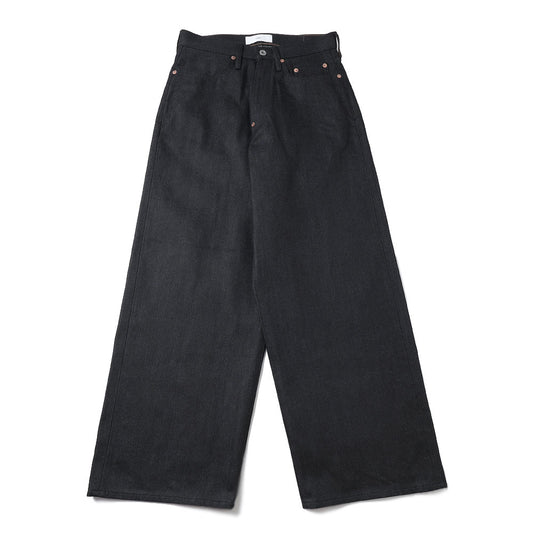 TWISTED HEATHER DENIM PANTS WIDE CUT