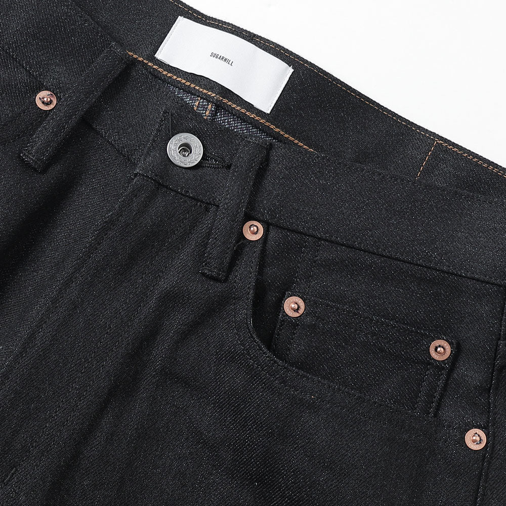 TWISTED HEATHER DENIM PANTS WIDE CUT