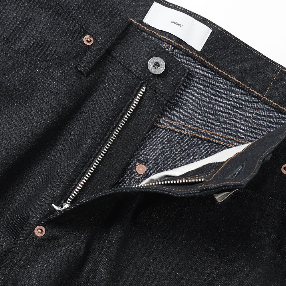 TWISTED HEATHER DENIM PANTS WIDE CUT