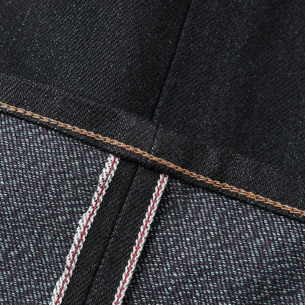 TWISTED HEATHER DENIM PANTS WIDE CUT