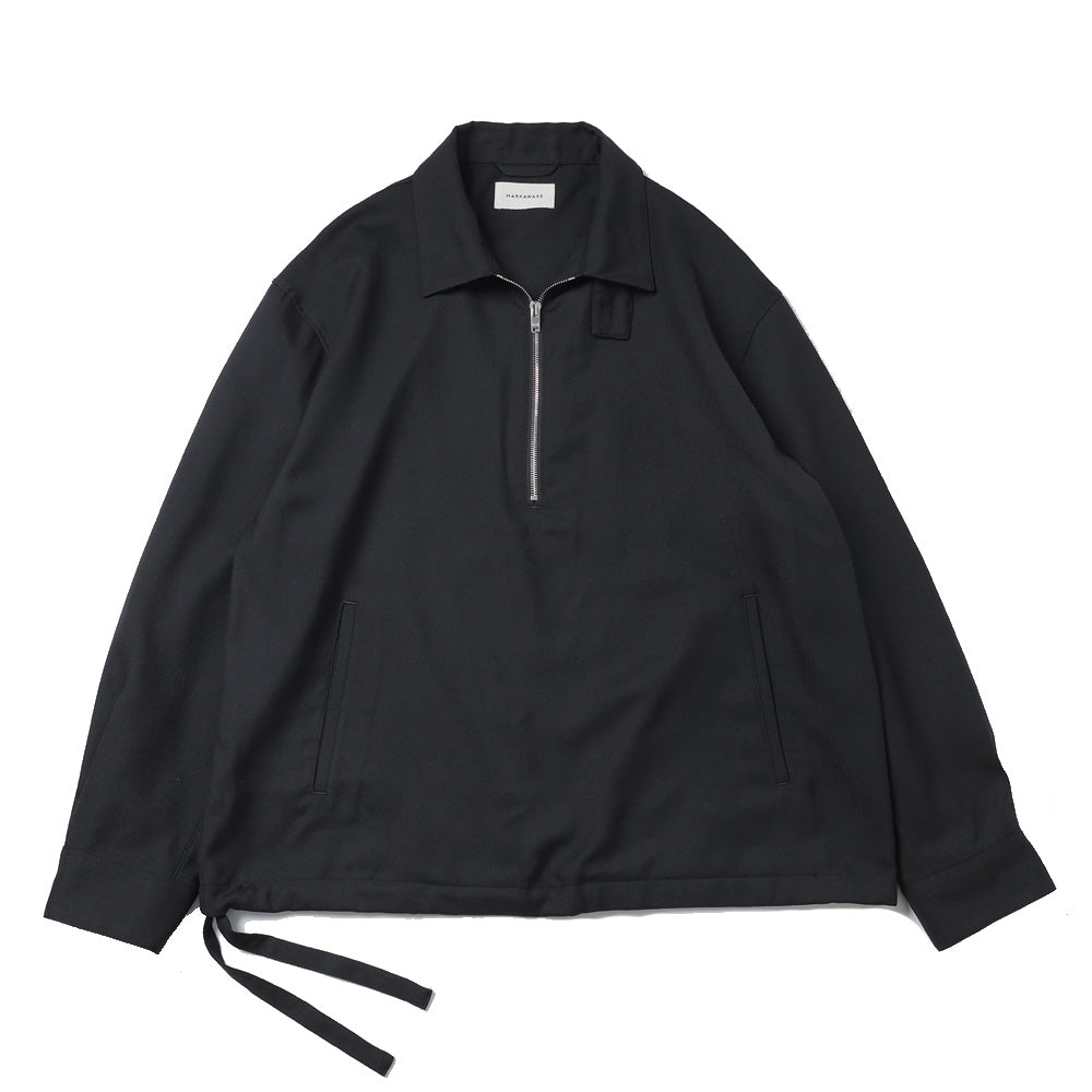 HALF ZIP SERVICE SHIRT JACKET ORGANIC WOOL VIYELLA