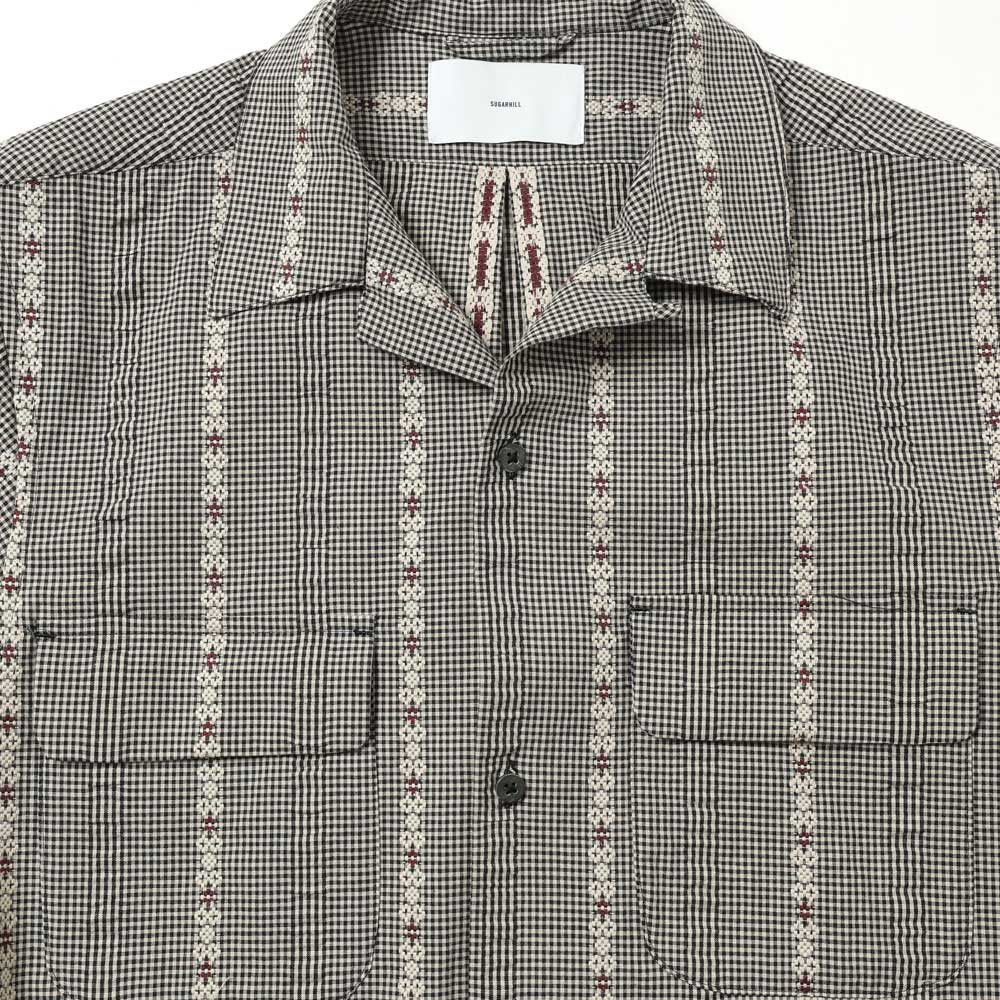 SUGARHILL (Sugar Hill) DOBBY Open Collar Shirt (26440505