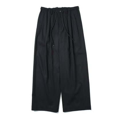TRIPLE PLEATED EASY TROUSERS ORGANIC COTTON VOILE YARN TWILL