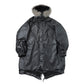 Paper Leather Military Hooded Coat