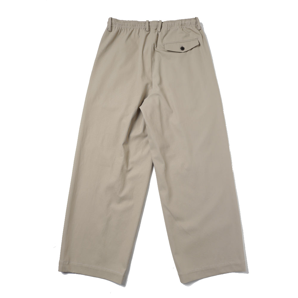 TRIPLE PLEATED EASY TROUSERS ORGANIC VOILE YARN TWILL