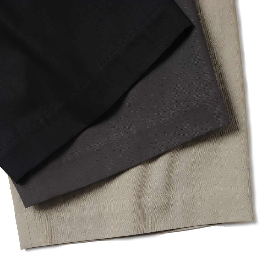 TRIPLE PLEATED EASY TROUSERS ORGANIC VOILE YARN TWILL