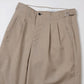 TWO TUCK MILITARY TROUSERS WOOL TROPICAL MELANGE