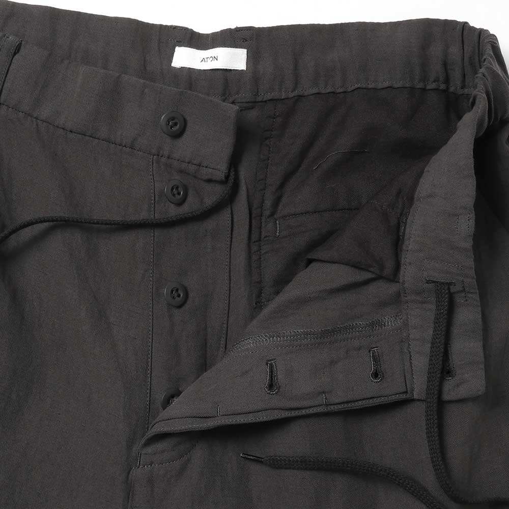 COTTON LINEN VOILE LOOSE FIT SHORTS