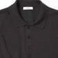 COTTON WASHI KNIT HALF SLEEVE POLO SWEATER