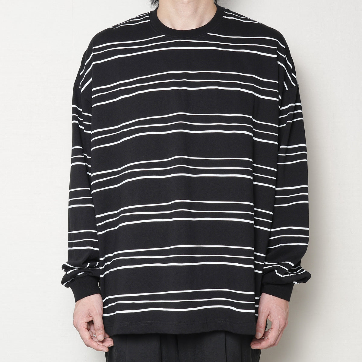 SUPER BIG LS TEE(MULTI STRIPE)